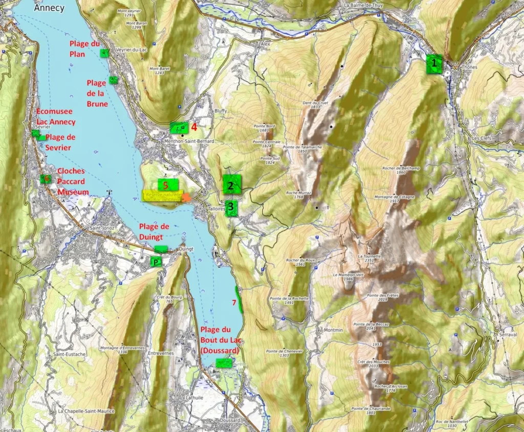 озеро анси карта