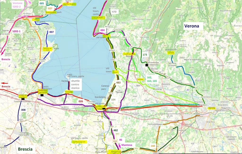 Озеро Гарда транспорт карта